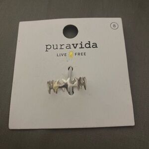Pura Vida star ring - size 8 - Seeing Stars Band - .925 Sterling Silver